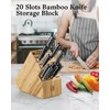 Cook N Home Bamboo Knife Storage Block without Knives, 20