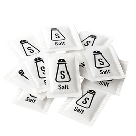 250 Salt Sachets – Individually Wrapped Table Salt Packets – Disposable Portions for Travel, Catering, Takeaway, Lunchboxes & Portion Control – by Espresso Yourself