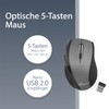 MediaRange optische 5-Tasten Funk-Maus, schwarz/grau