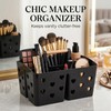 Black Portable Shower Caddy, Plastic Basket Organizer with Wooden Handle