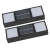 2 Sets Solar Wall Lamp IP65 Protection Grade Bidirectional Multifunctional