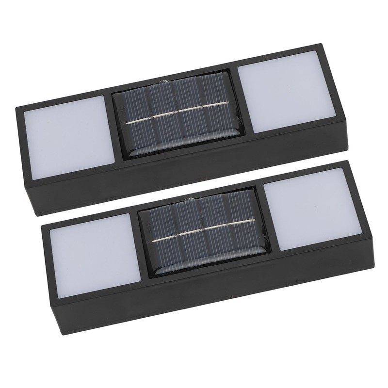 2 Sets Solar Wall Lamp IP65 Protection Grade Bidirectional Multifunctional