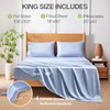 MR&HM King Size Sheets Set, 4-Piece Cooling Sheets, Rayon Derived