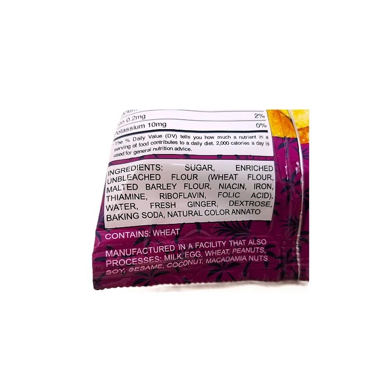 Hawaii Candy Ginger Wafer Cookies Made in Hawaii 3oz Cholesterol