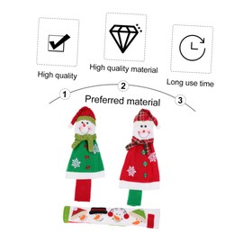 jojofuny Fridge Handle Covers Christmas Theme 3 Pack Snowman Pattern Reusable Easy Install Kitchen Appliances Protector