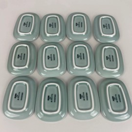 Lot of 12 DELTA AIRLINES ALESSI Small/Mini Asian Plate 3.5" x 2.5" Green NEW