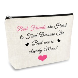 Best Friends Gift for Girls Makeup Bag Gift Friendship Gifts for Women Cosmetic Bag Christmas Birthday Gifts for Best Friend Sister BFF Bestie Gift Travel Cosmetic Pouch Case Toiletry Bag