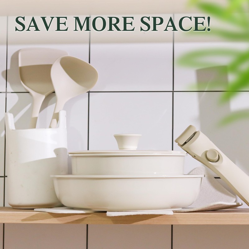 8 PCS Kitchen Cookware Set Pots and Pans Sets Non