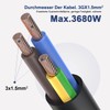 Extrastar 1.5/3/5 Metre Socket Strip, 3/4/5/6/7 Socket