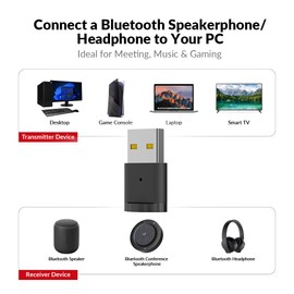 AV Access USB Bluetooth Adapter for PC, Game Console & Smart TV, Works with AnyCo A5/A6 Conference Speakerphone