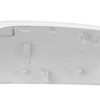 White Side Mirror Cover Unpainted Rearview Outer Door Wing Mirror