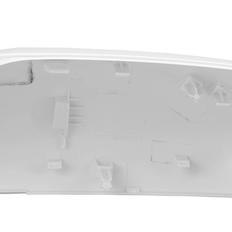 White Side Mirror Cover Unpainted Rearview Outer Door Wing Mirror