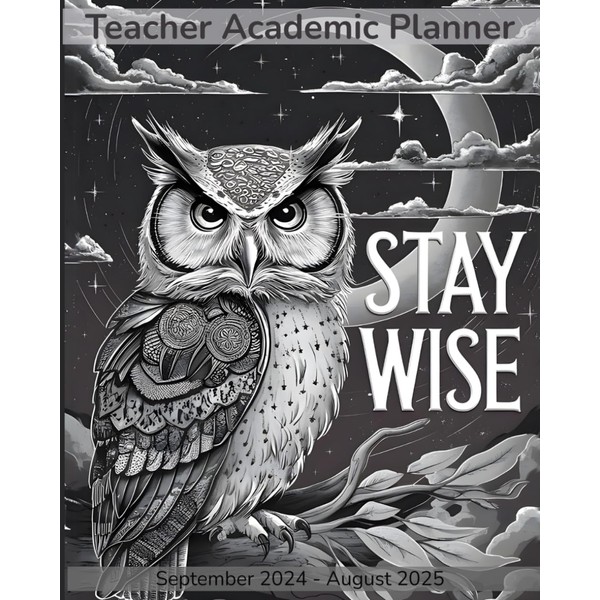Teacher Academic Planner 2024-2025: Owl Theme Lesson Organizer for Educators