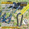 Motovecor 18" Long Ground Anchor Kit Black 18" Ground Anchor