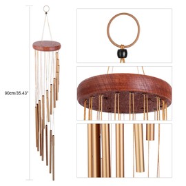 Campanas de Viento para Personas a Las Que Les Gustan Sus vecinos, de carillón de Viento melódico Relajante para Patio, porche, jardín o Patio Trasero, 90 cm de Longitud Total