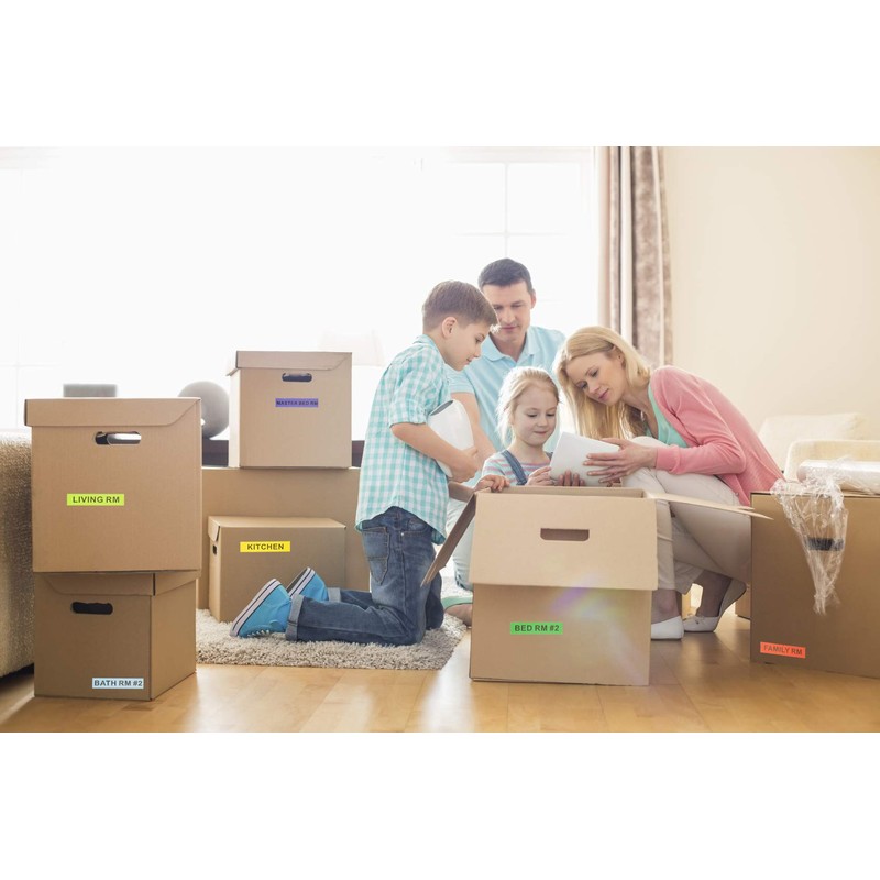 960 Home Moving Labels for 4 Bedroom House, 60 Labels