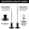 612 Vermont Ultra-Bright LED Window Candles with Timer, Battery Operated,