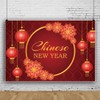 DASHAN Chinese New Year Photography Backdrop Red Lantern Flowers 7x5ft