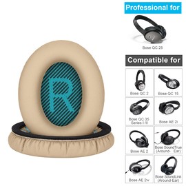 ELZO Ersatz Ohrpolster for Bose QC35 QC35 ii, Professionelle Ohrpolster Kopfhörer kompatibel mit Bose QuietComfort 35/35 ii / 25 /AE2i /AE2w /AE2 /QC15 /QC2 /SoundTrure/SoundLink