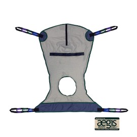 Tuffcare Full Body Shower/Bath Commode Sling Compatible with Hoyer, Invacare, McKesson, Drive, Lumex, Medline, Joerns and Other Patient Lifts, Oversize Fit Mesh Polyester Slings (X-Large)