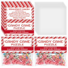 Faccito 24 Pcs Christmas Candy Cane Puzzle Bag Set Santa's Funny Xmas Stocking Stuffer Party Favor for Christmas Gag Gifts