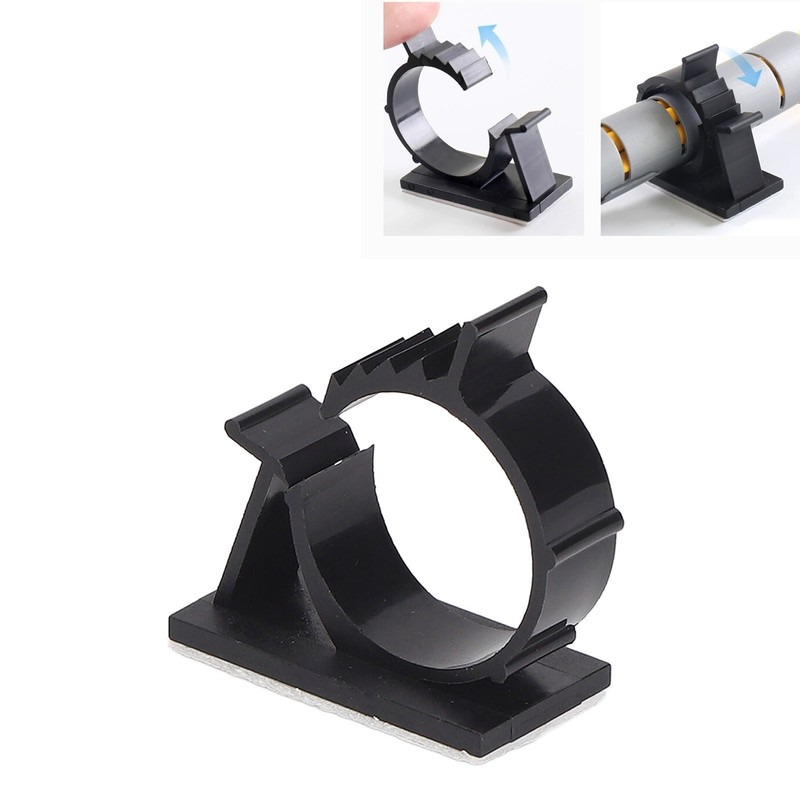 100 Pcs Cable Clips Adjustable Self Adhesive Wire Management Clamps