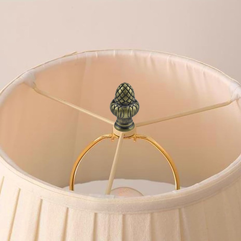 MARRTEUM Bronze Brass Solid Lamp Finial Cap Knob Retro Lamp