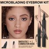 Microblading Eyebrow Pencils for Women, Angled Square Tip Liquid Eyebrow