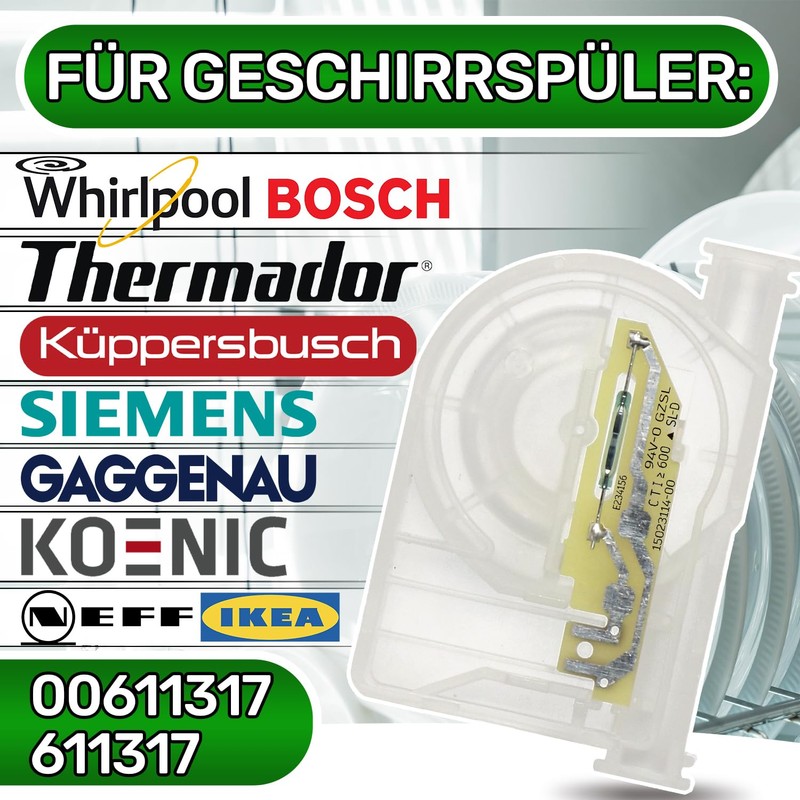 Dishwasher Flow Meter with Original Code 00611317 611317 Reed Contact