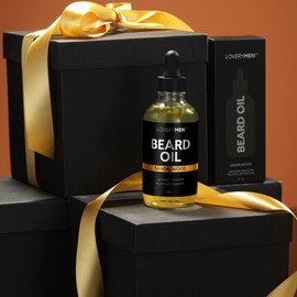 Christmas Gifts Stocking Stuffers for Men, Sandalwood Beard Oil for Men, Natural Mens Beard Oil with Argan Oil & Jojoba Oil - Beard Softener and Beard Growth, Beard Grooming Kit for Healthy Beard Care