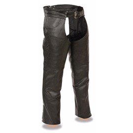 Men's Motorcycle Classic Jean Pocket Genuine Leather Riding CHAP Pants Amazing (US, Alpha, Small, Regular, Regular, Regular)