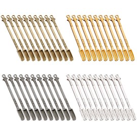 YOFAPA 40 Pcs Mini Shovel Spoons,Tiny Spoons for Powder,Metal Spoon Power Scoop Tableware Charm Mini Pendant Spoon for Measuring Spices,Herbs,Powder,Coffee,Sugar