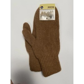 Unbranded Womens Camel Wool Mittens Stretch Dark Camel Size M Mongolia NWT
