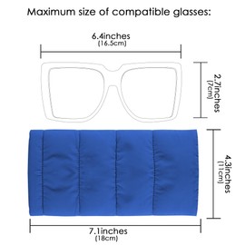 TOCCOOL 2PCS Extra Large Sunglasses Pouch Case, Sunglasses Organizer Soft Bag Compatible with GG0595S GG0875S GG0351S GG1087S VERSSACE VE4395 (Blue, Green)