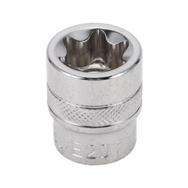 HEROFFIX 1 Pcs Impact Socket Durable Hardware Tool 28mm Silver Tone High Carbon Steel 6 Point 20mm for Car Motorcycle Dirtbike Repair 3/8 Inch Drive
