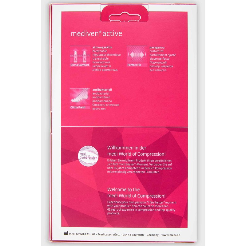 medi ven active CCL1 Compression Stockings Short (37-42 cm)