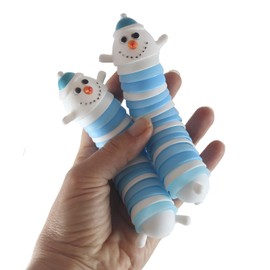 Set of 2 Wiggle Snowman Fidget Wiggle Articulated Jointed Moving Toy - Unique - Christmas Winter Toy