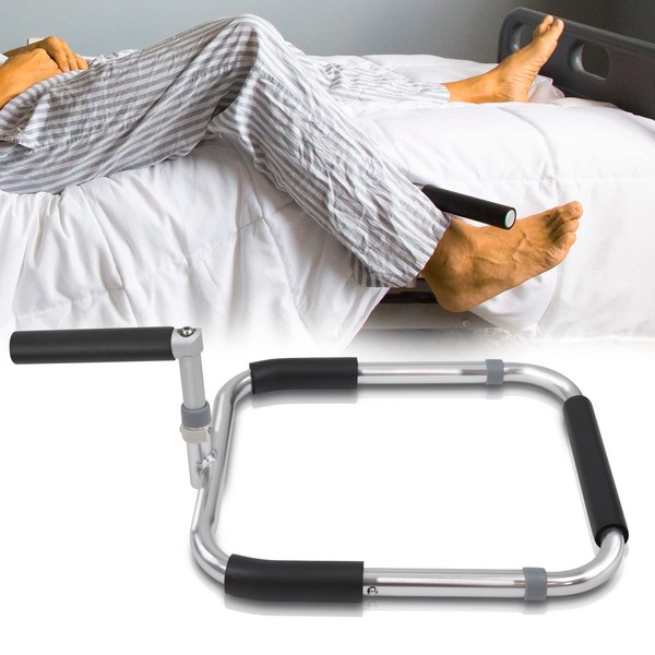 Vive Bed Assist Foot Rail - Foot Handle Bar for Shoulder Recovery, Elderly Seniors, Handicap - Safety Device for Sitting Up, Standing, Fall Prevention - Adjustable Bar