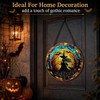 Sun Catchers For Windows, Moon & Witch Gothic Stained Glass