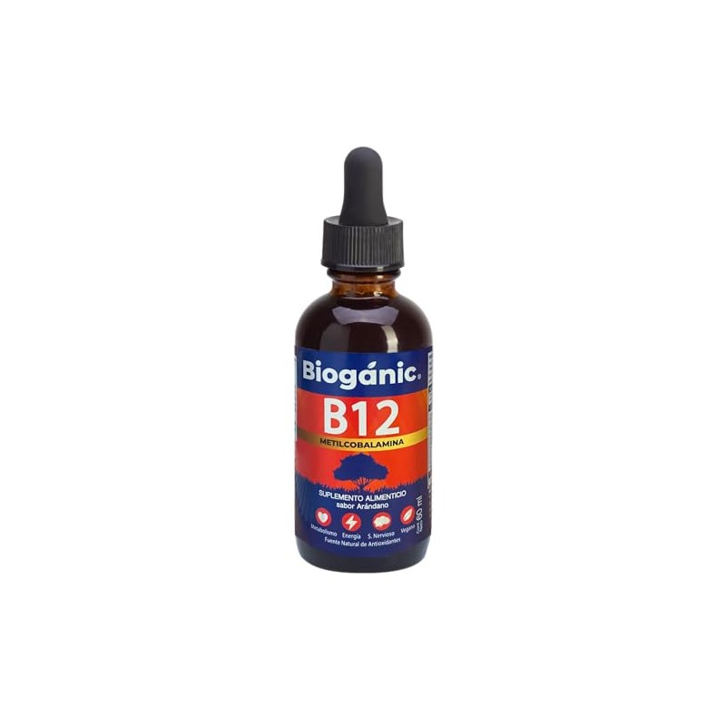 Vitamina B12 Líquida Sublingual Bioganic | Metilcobalamina | Suplemento Alimenticio