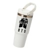 Termo Alto Acero Inoxidable Integrantes Bts Kpop 900 Ml Logo