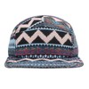 Hatphile Pattern Multi Color Stripe 5 Panel Hat (Large, Native