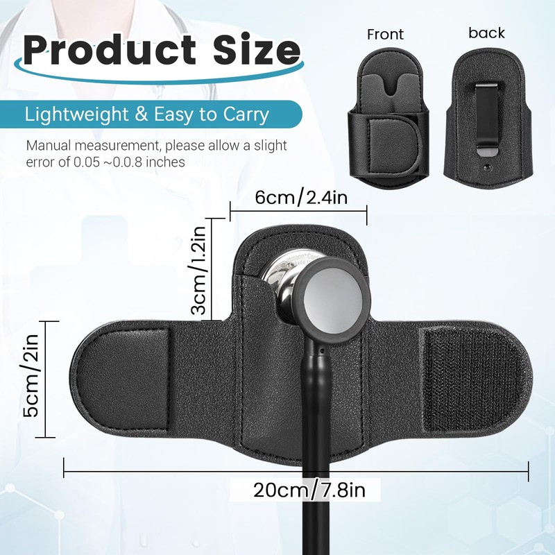 PU Stethoscope Holster, Universal Stethoscope Holder, Stethoscope Holder Hip Clip,