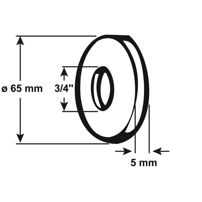 CORNAT TEC383002 Collar f. taps Chrome 3/4x5