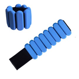 Adjustable Pilates Arm Leg Wrist Ankle Weights for Women Men, Wearable Silicone Ankle Weights Bracelets Suitable for Home Gym Workout, Running, Yoga, Dance, Barre, Walking, Set Of 2 (1lb Each), Blue