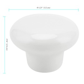 NINGWAAN 30 Pack White Door Cabinet Knobs, Ceramic Dresser Drawer Knobs Round Shape Cupboard Handles Drawer Kitchen Cupboard Pull Handle with 0.98 Inch Screws