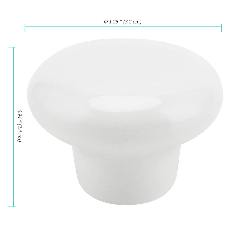 NINGWAAN 30 Pack White Door Cabinet Knobs, Ceramic Dresser Drawer