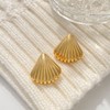 YISXVD Shell Earrings for Women Chunky Gold Silver Beach Seashell