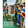 PYY Little Library Box Outdoor - Wooden Free Library Waterproof