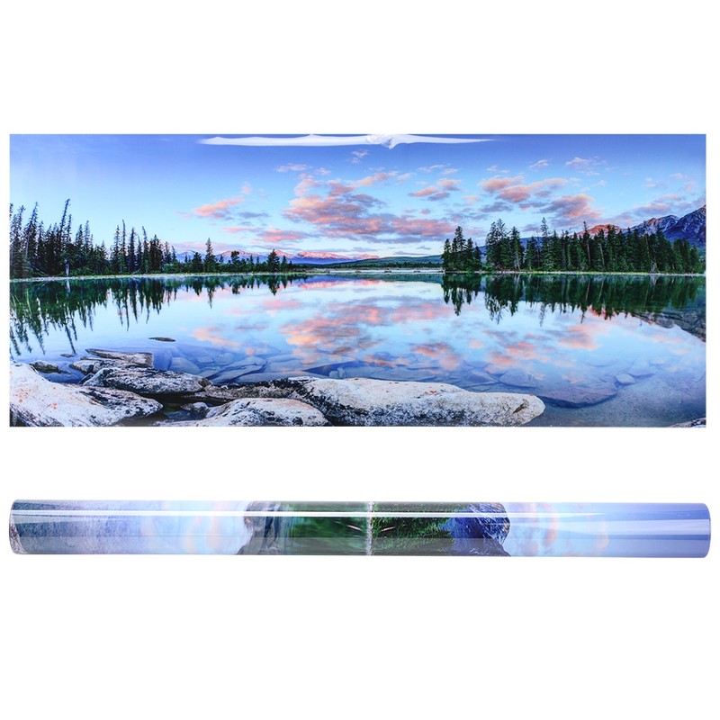 Background Poster Decorative Painting PVC Sticker Landscape Image for Aquarium